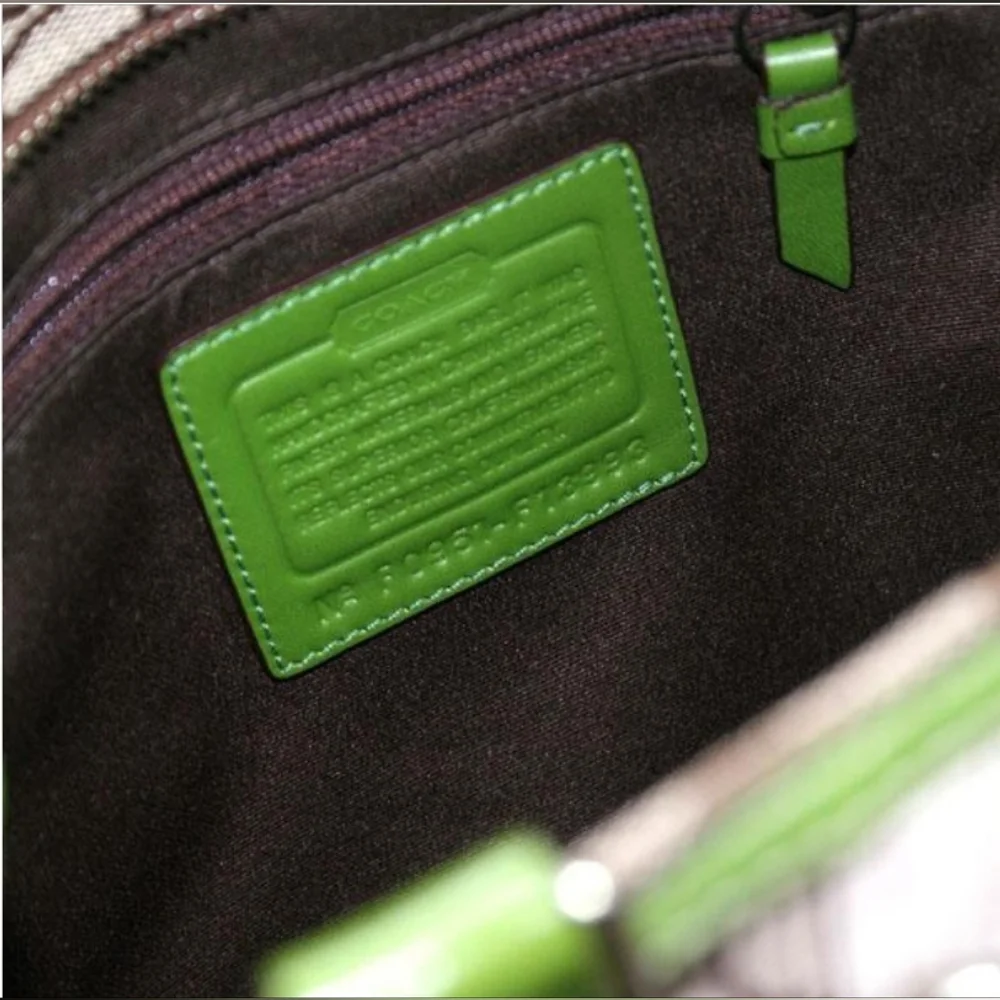 COACH NANCY RARE SIGNATURE STRIPE ZEBRA HANDBAG/TOTE BAG #13993 EUC - Picture 8 of 10